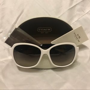 Coach White / Black Sunglasses Brand New!